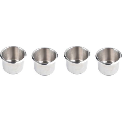 Set mit 4 eingelassenen Edelstahl-Becherhaltern für Boote, Yachten und Wohnmobile (1/5)