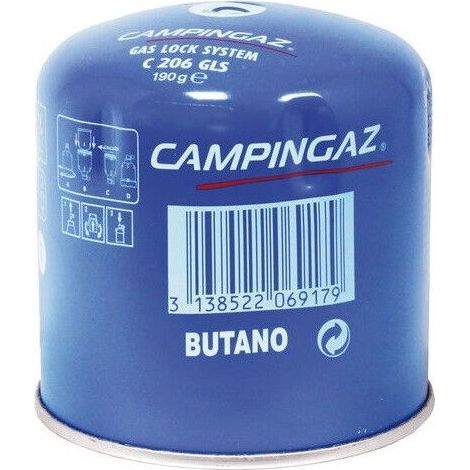 Bomboletta cartuccia gas butano ricarica universale a norma 190 gr (1/5)
