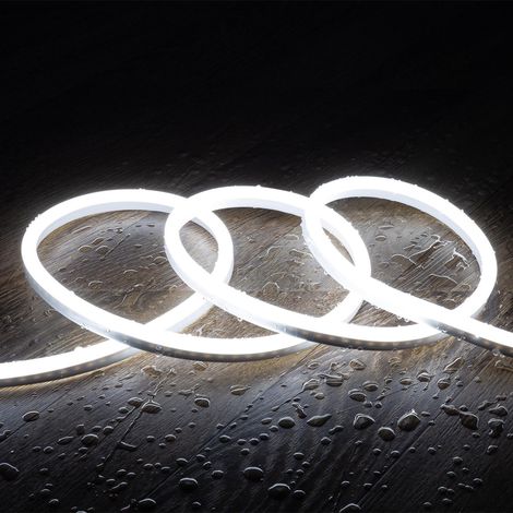Ruban Néon LED RGB Dimmable 220V SFLEX8 IP65 sur mesure coupe tous les 100 cm Blanc froid 1 m (1/4)