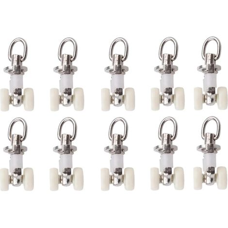 Galets rideau métal 26 mm – Lot de 20 – Pour rail plafond, tringle – Coulisseau store (1/5)