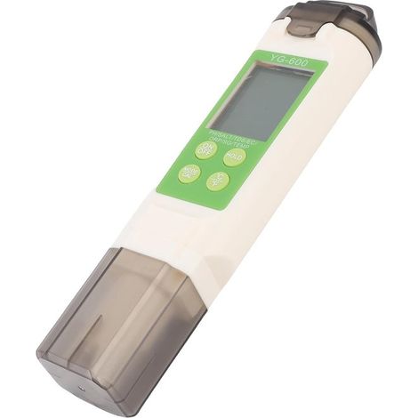 Tester per la qualità dell'acqua 7 in 1, dispositivo di misurazione, analisi dell'acqua, alta sensibilità, grado di protezione IP66, nero (1/5)