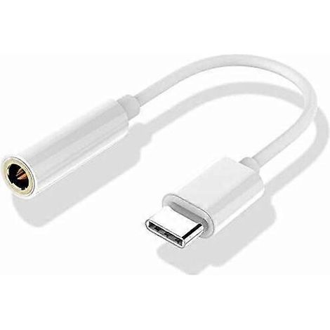 Adaptateur USB-C vers prise casque 3,5 mm, adaptateur audio AUX avec microphone, compatible avec Huawei P20/P30, Xiaomi, OnePlus et autres appareils Type-C. (1/5)