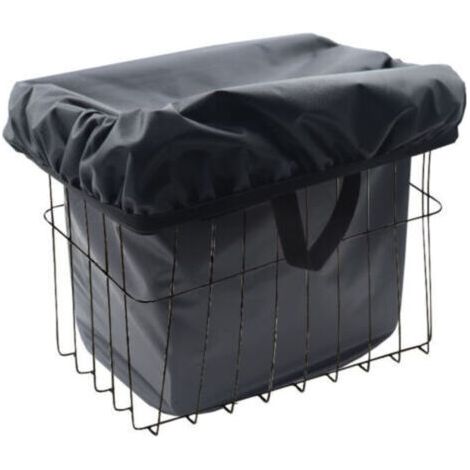 Telo di copertura per mobili da giardino - Copertura nera per cestino da bicicletta, protezione dalla neve, impermeabile, antipolvere, leggera, riflettente, rivestimento per cestino da bicicletta