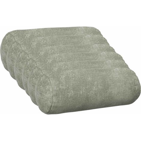 Federa 6 pz HEERLEN Verde Ø 15 x 40 cm Tessuto Chenille vidaXL