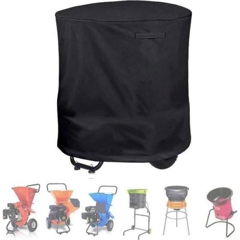 Housse imperméable - - Broyeur de bois lourd - 85110 cm - Protection optimale - Noir (1/4)
