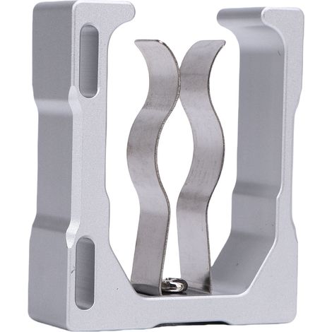 Support aimanté pour chariot en alliage d'aluminium avec pince ressort inoxydable antireflet pour chaises de plage cannes à pêche argent accessoire pour passionnés (1/5)