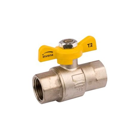 Robinet à bille pour gaz 1/2'' avec papillon et filetage W/W - H/GZ-20-015
