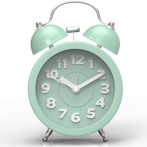 Réveil sonore pour gros dormeurs, petit réveil à double cloche, réveil rétro simple pour table de chevet, chauve-souris (1/5)