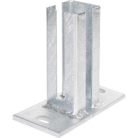 ALBERTS Pfostenträger für Eckpfosten Doppelstab-Gittermatten, fvz, z.Aufschraub.f.60x60mm