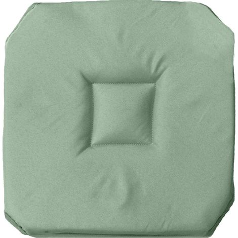 Lot de 4 galettes 4 Rabats 40 x 40 x 3 cm Essentiel Sauge - Polyester - Livraison gratuite