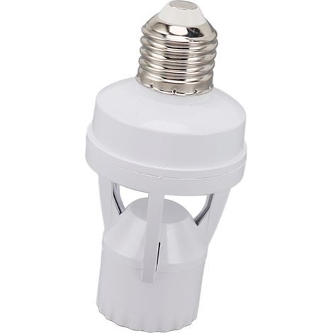 Prise de Capteur d'otion PIRotion E27, Adaptateur d'Ampoule à Vis, Allumage et Arrêt Automatiques, Contrôle du Stockage et du Sous-sol, Ampoule de Capteur d'otion, Adaptateur (1/5)