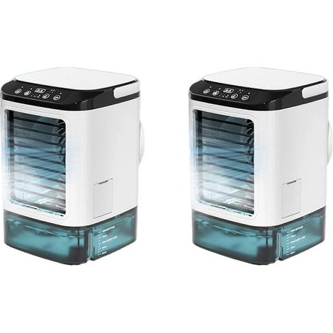 2 condizionatori portatili, ventilatore portatile, doppio spruzzo, atomizzazione ad ultrasuoni, raffreddamento rapido e silenzioso. (1/5)