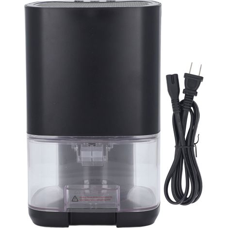 Déshumidificateur compact de 992 ml (35 oz) avec LED 7 couleurs, arrêt automatique, idéal pour la maison, la chambre ou le sous-sol, noir, prise américaine AC100-240V. (1/5)