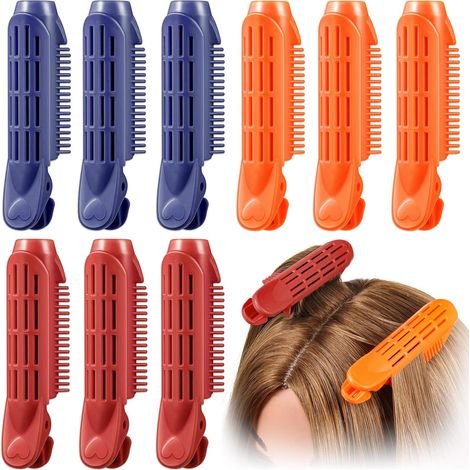 Pinces À Cheveux Bouclées - 9 Pièces - Pour Volume Racine Et Ondulations - Usage Maison Et Salon - Couleurs Assorties (1/5)