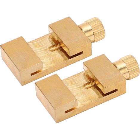 2 Messing-Zeichenlineal-Positionierungsstopper, verschleißfest, Linealstopper, Anschlag-Zeichenpositionierungsversteller (1/5)