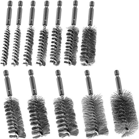Set mit 12 Drahtbürsten für Bohrmaschinen, Bohrmaschinen-Reinigungsset (1/5)