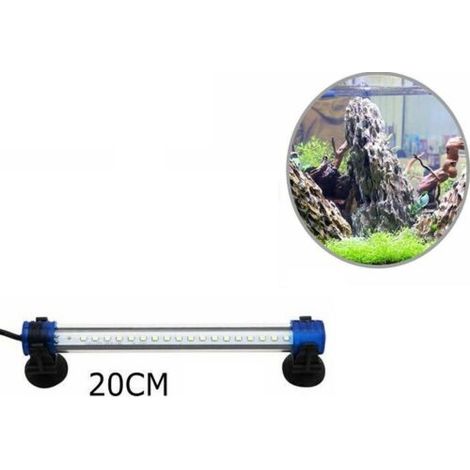 LAMPE D'AQUARIUM BARRE LED ÉTANCHE IMMERSION LUMIÈRE BLANCHE 20CM