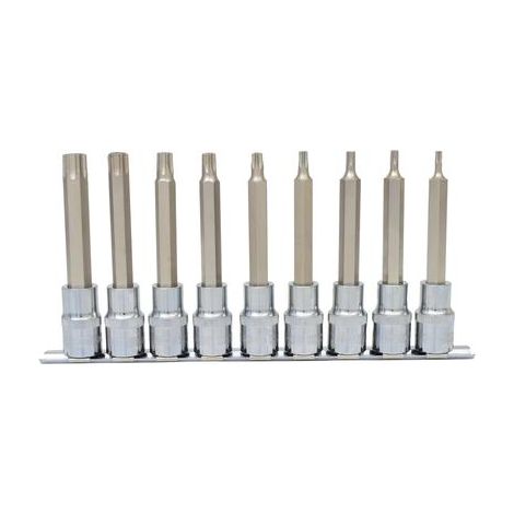 Kstools Set di bussole Torx 9 pezzi acciaio cromo