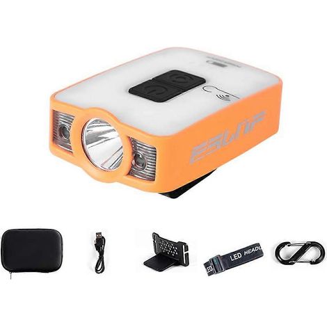 LED-Stirnlampe mit Eslnf-Sensor und Befestigungsclip für Camping, Angeln, Laufen und Bergsteigen. (1/5)