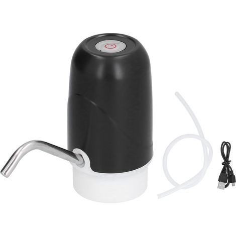 Pompe à eau portable rechargeable USB pour bouteille, distributeur électrique pour bureau et maison, noir (1/5)
