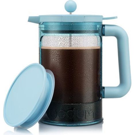 Cafètière - BODUM - Bean Set Hot & Cold Brew - 1,5 L - 12 tazze - Con coperchio - Blu