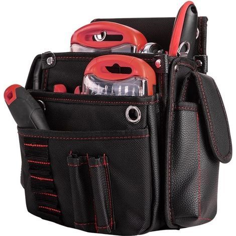 Sac à outils Ceinture de rangement d'outils en tissu Oxford, Sac à dos jardin, Sac à outils multifonction for électricien (1/4)