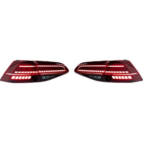 Set di luci posteriori a LED, struttura resistente, colore rosso alogeno, per Golf 7. (1/2)