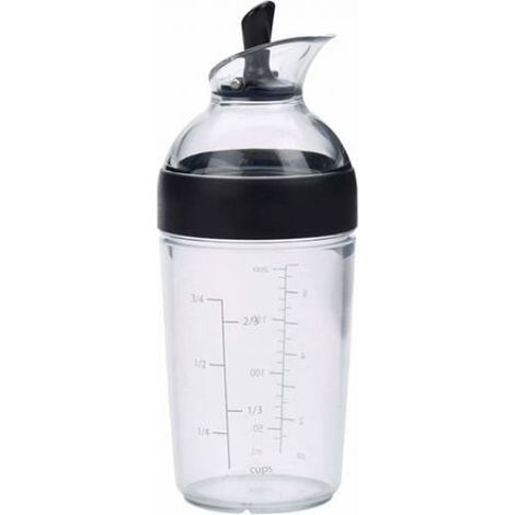 Shaker À Vinaigrette - Bouteille À Mélanger Manuelle Étanche - Pour Assaisonnements Sauces Marinades Jus - 500 ml - Noir (1/5)