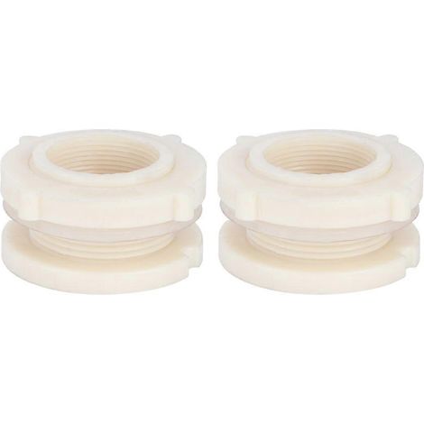 2 Stück G1-1/2 DN40 Bohrverschraubung für Wassertanks, Adapter für landwirtschaftliche Teiche, Aquarien und Fischbecken (1/5)