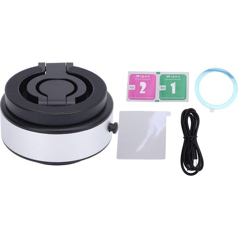 Support Magnétique pour Téléphone, Support Magnétique à Ventouse pour Voiture avec Rotation à 360°, Pliable en Trois Parties, Fixation par Ventouse, pour Mur ou Bureau (Silver) (1/5)