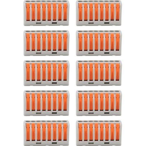 Lot de 10 bornes à sertir pour câbles rigides flexibles, connecteurs rapides pour fils conducteurs, PCT218 (1/5)
