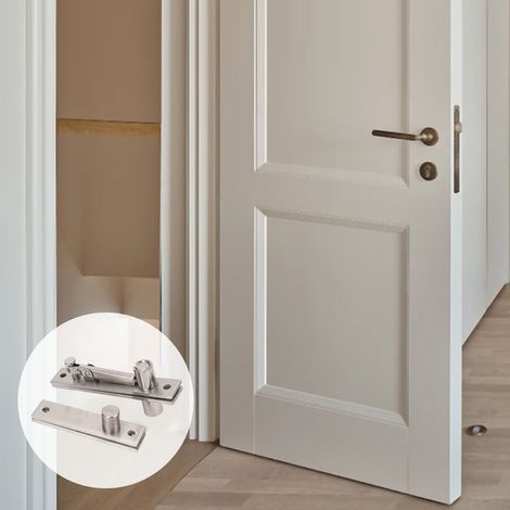 Charnière de porte invisible en acier inoxydable à rotation à 360 degrés avec amortisseurs de porte anti-collision, capacité de charge de 300 livres, convient aux portes invisibles ou aux portes de bi (1/5)