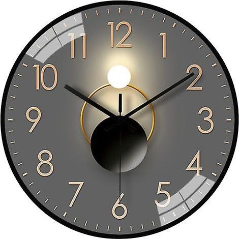 Moderne Wanduhr (Zoll), geräuschlos, batteriebetrieben, zur Wandmontage, geeignet für Wohnzimmer, Schlafzimmer, Küche, Büro, Klassenzimmer (siehe Abbildung).