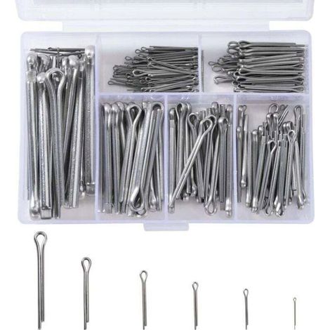 230 goupilles fendues acier inox - Nosheir - Tailles M1-M5, kit assortiment boîte (1/4)