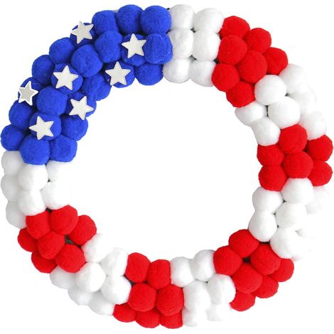 Guirlande En Forme De Drapeau Américain - Pour Porte Extérieure Ou Intérieure - Décoration Pour Fête Nationale - 35 Cm - 1 Pièce (1/5)