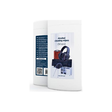 CK-AWW50-01 Boite de 50 lingettes nettoyantes avec alcool Gembird