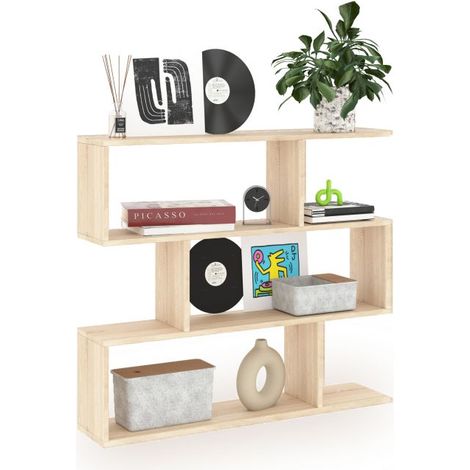 Estantería de diseño modular 97 cm Zoe Low Roble Canadian (ancho) x 97cm (alto) (1/5)