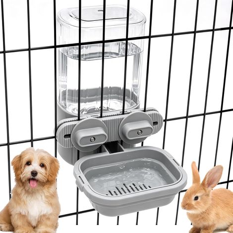 Distributeur d'eau pour lapin (1600 ml) biberon à alimentation par gravité adapté aux cages pour lapins ou aux cages de transport équipé d'un système de filtration. (1/5)