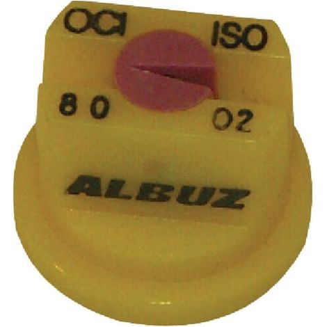 Tobera est谩ndar simple chorro plano OC 80掳 02 amarillo pl谩stico Albuz ALBUZ OCI8002