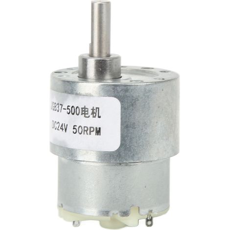 Moteur à courant continu à engrenages, rotation horaire/antihoraire, vitesse réglable, couple élevé, 24 V CC, 50 tr/min (1/5)