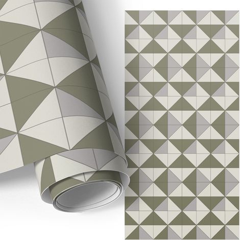 Klebefolie für Möbel - Möbelfolie - Selbstklebende - für Küche - Küchenfronten - Küchenschränke - Dreieckiges Mosaik 75x150 cm