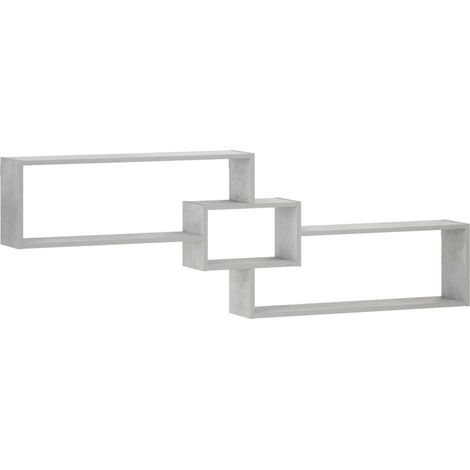 Wall Shelf Concrete Grey 158 x 17 x 53 cm Engineered Wood vidaXL (1/5)