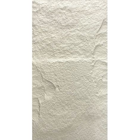 Set 10 Pannelli Decorativi Area 7,2 mq 120x60x3 cm Rivestimento Murale Effetto Pietra Naturale 3D in PU Bianco Leccese (1/5)