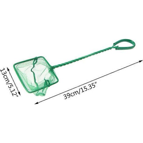 Épuisette d'aquarium à mailles ultra-fines, verte, sans danger pour les petits poissons et les crevettes, lot de 5 (1/4)