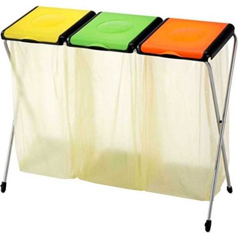 Papelera con tapa y bolsa de basura Nature Light 3 Gimi