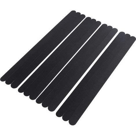 Nastro antiscivolo per il bagno - Strisce di sicurezza - Adesivi autoadesivi - Per vasche da bagno - Pavimenti in ceramica - Nero (1/5)