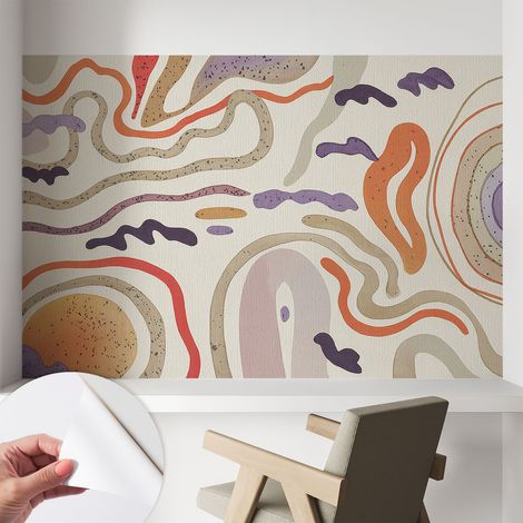 Carta da parati autoadesiva - impermeabile - murale da parete - decorazione murale - Motivi astratti 104x70 cm (1/5)