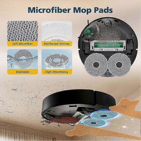 Accessory kit for robot vacuum cleaner, replacement parts compatible with Roomba 405/505 Combo models (1/4)