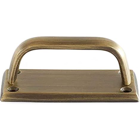 Base rectangulaire avec poignée de meuble en laiton style (1/5)