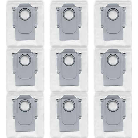 9 Sacs à poussière compatibles avec Roborock Qrevo Série (Curv, Curv 2 Pro, CurvX, Curv S5X, Edge, Master, MaxV, Plus, Pro, S, Slim, S5V), QV 35A / 35S, S8 MaxV Ultra, Saros 10 / 10R / Z70 (1/5)